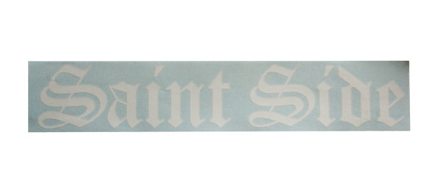Saint Side - Old English Script Vinyl Sticker White