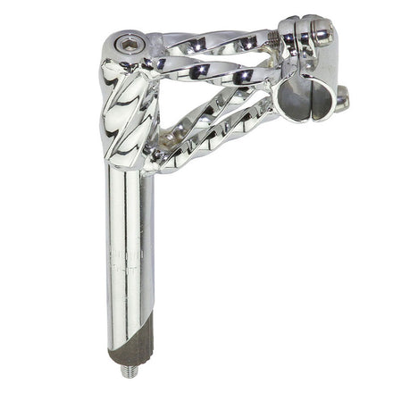 Double Twisted Stem 22.2mm with 2 Bolt Chrome