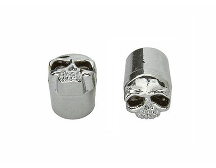 Mini Skull Valve Caps Chrome