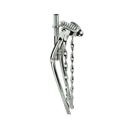 26" Classic Spring Fork With Flat Twisted Bars Chrome