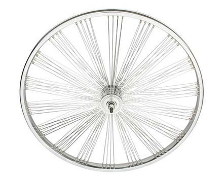 26" 144 Fan Spoke Front Wheel Chrome