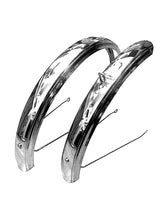 Load image into Gallery viewer, 16&quot; Retro Fender with Line Work Chrome
