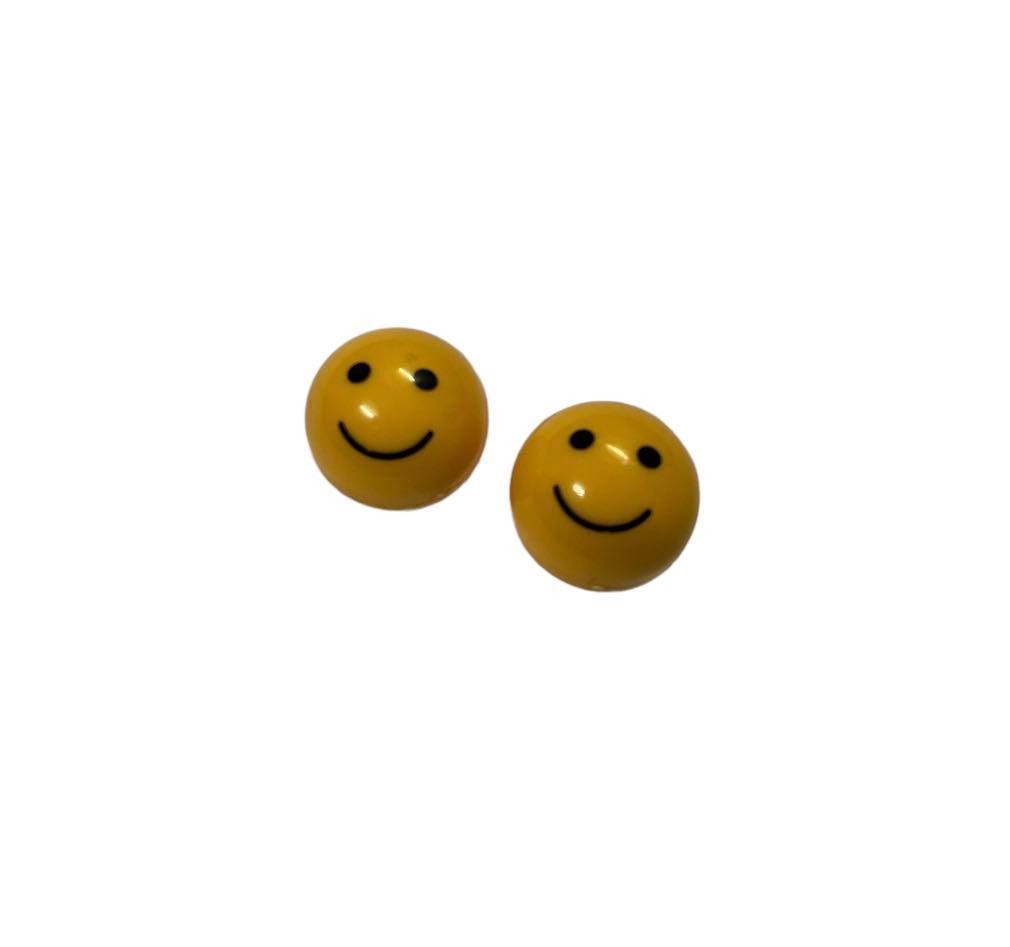 Yellow Smiley Face Valve Caps