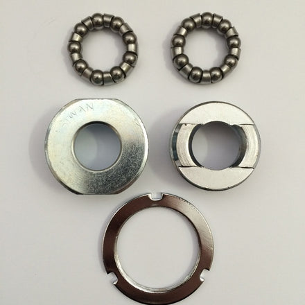 Bottom Bracket Set for 3 Piece Crank Chrome with Parallel Rise
