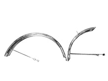 Load image into Gallery viewer, 16&quot; Retro Fender with Line Work Chrome
