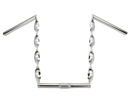 Flat Twisted Handlebar 15" Chrome