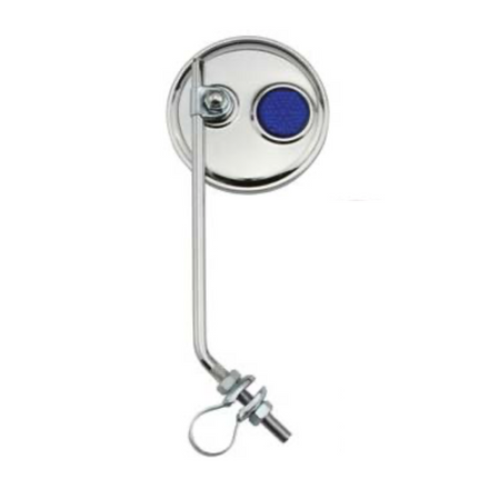 Round Mirror Blue Reflector Chrome