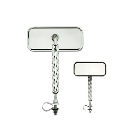 Rectangle Double Square Twisted Mirror All Chrome