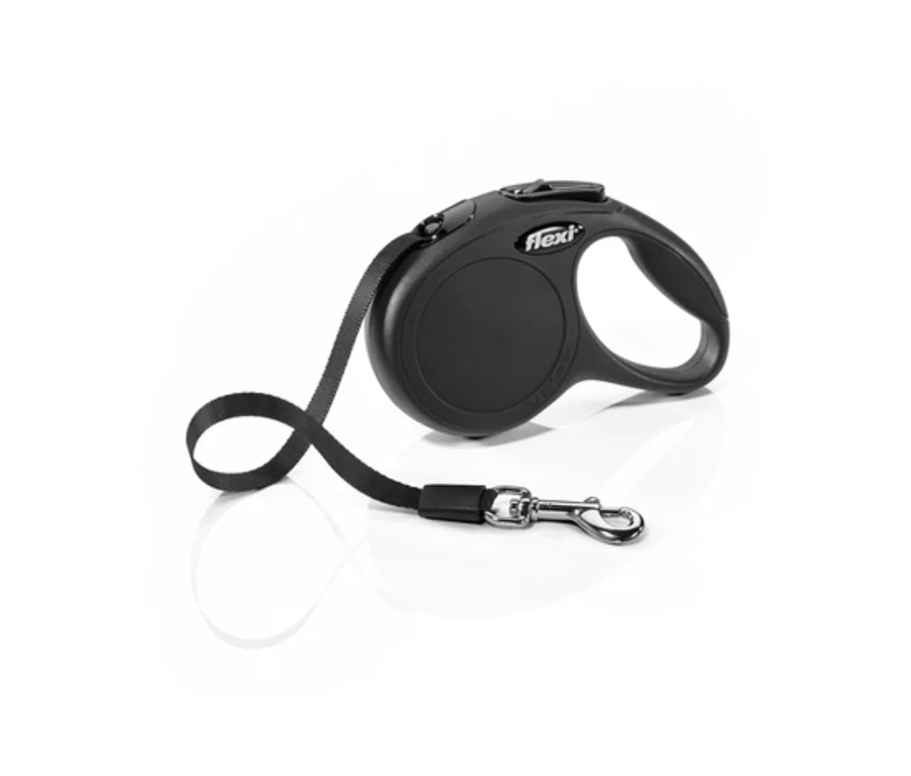 Flexi - Classic Retractable Tape Leash Black