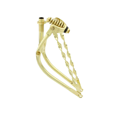 20" Bent Spring Fork With Flat Twisted Bars Gold