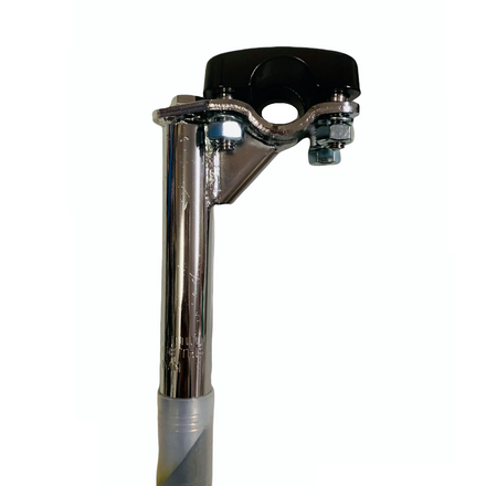 BMX Stem 22.2mm Chrome with Black Clamp