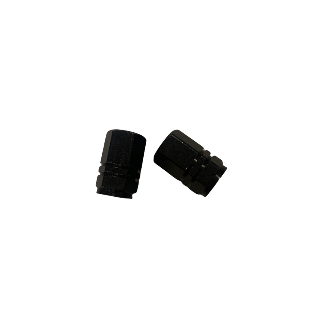 Hex Valve Caps Black