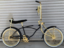 Load image into Gallery viewer, 20&quot; Lowrider Bicycle Gloss Black With Gold
