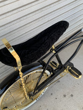 Load image into Gallery viewer, 20&quot; Lowrider Bicycle Gloss Black With Gold
