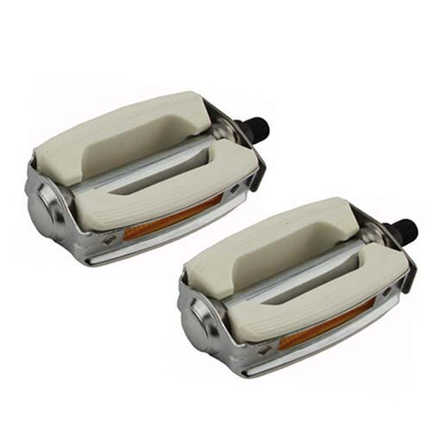 Krate Pedals 1/2" White Chrome