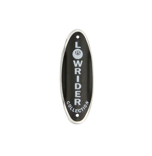 Lowrider 8Ball Name Plate Badge Black