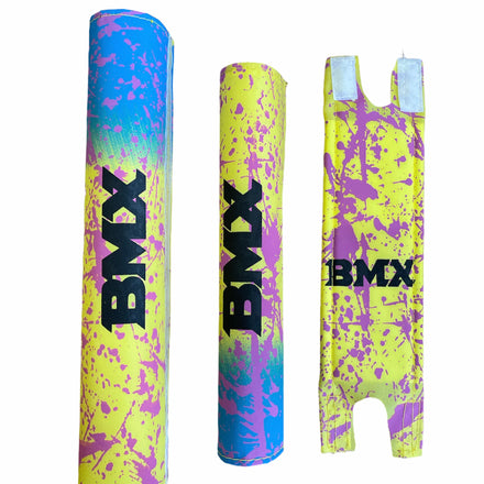 Phillips BMX Safety Pad Set Blue Yellow Pink