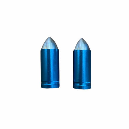 Bullet Valve Caps Blue