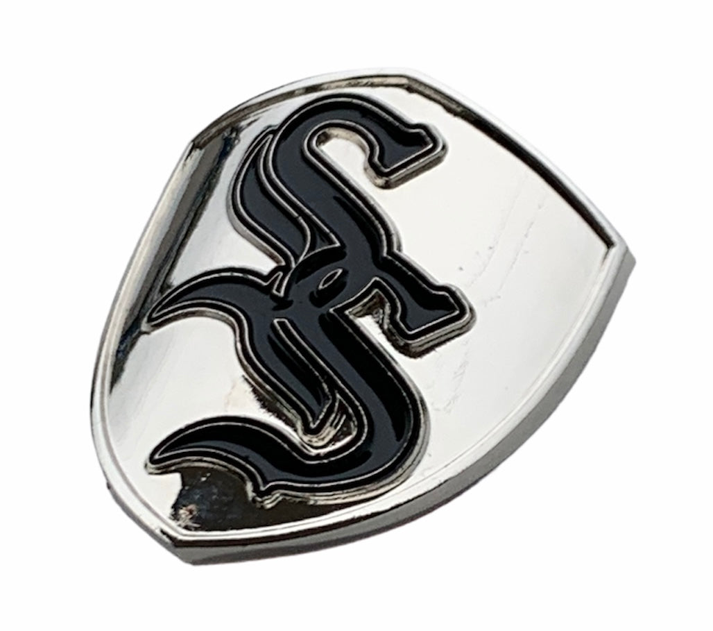 Saint Side Ssox Crest Logo Black / Chrome Metal Badge