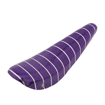 20" Banana Saddle Seat Vinyl Sparkle Purple with Silver Stripe