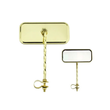 Rectangle Square Twist Mirror All Gold