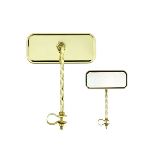 Rectangle Square Twist Mirror All Gold