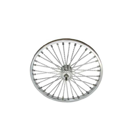 20" 36 Twisted Spoke Front Wheel Chrome