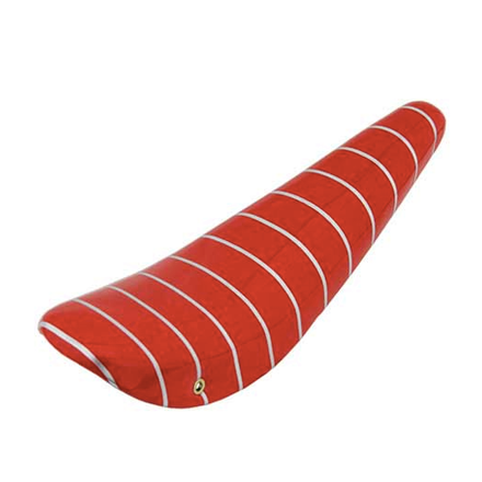 20" Banana Saddle Seat Vinyl Sparkle Red with Silver Stripe