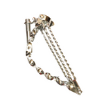 20" Bent Flat Twisted Spring Fork With Double Twist Bars Chrome