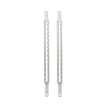 20" Double Square Twisted Fork Bar Support Chrome