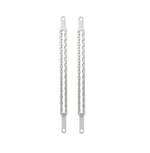 20" Double Square Twisted Fork Bar Support Chrome