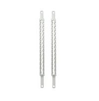 20" Double Square Twisted Fork Bar Support Chrome