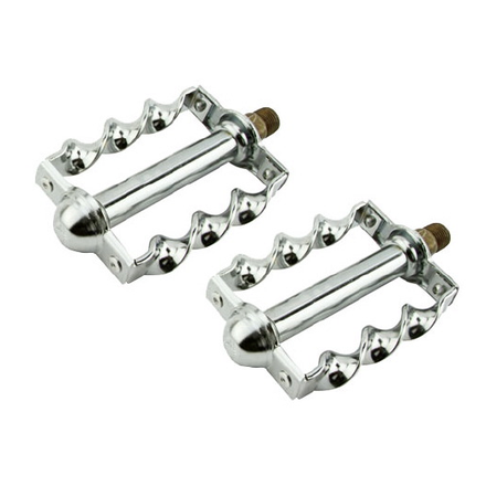 Flat Twisted Pedals 1/2" Chrome