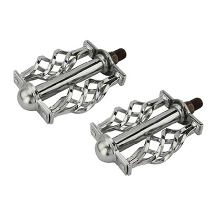 Twisted Pedals with Cage Classic 9/16" Chrome