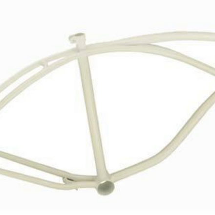 26" Bicycle Frame in Gloss White