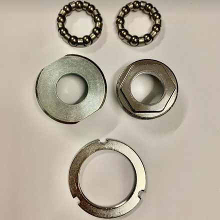 Bottom Bracket Set for 3 Piece Crank Chrome with Hex Rise