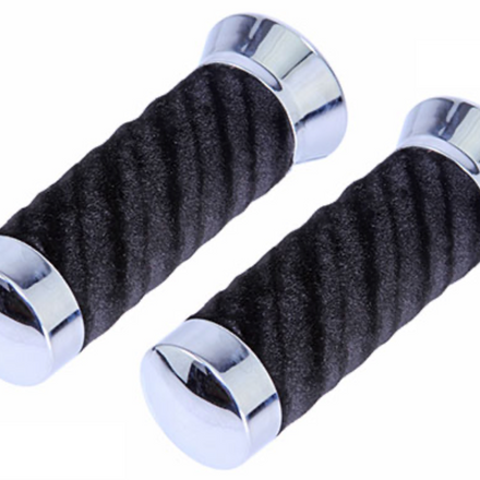 Swirl Velour Handlebar Grips Black