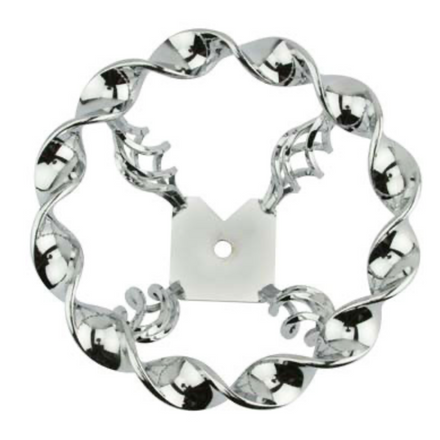 Cage Flat Twisted Steering Wheel Chrome