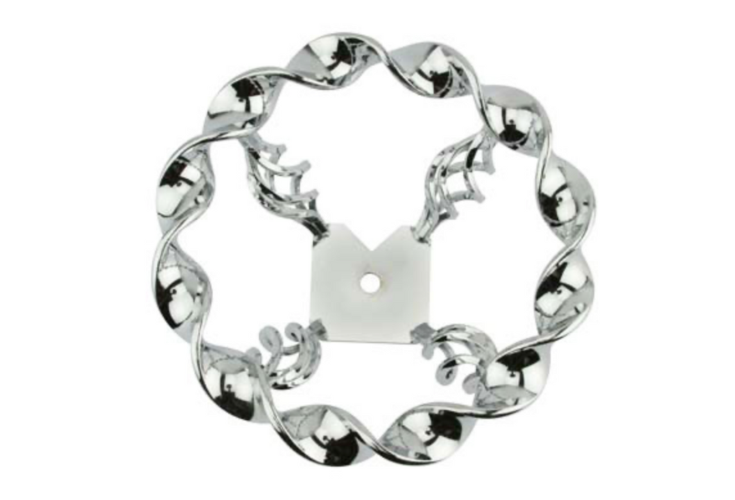 Cage Flat Twisted Steering Wheel Chrome