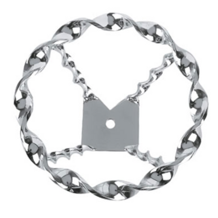 Full Flat Twisted Straight Steering Wheel Chrome