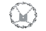 Full Flat Twisted Straight Steering Wheel Chrome