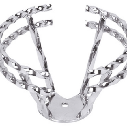 Half Double Twisted Straight Steering Wheel Chrome