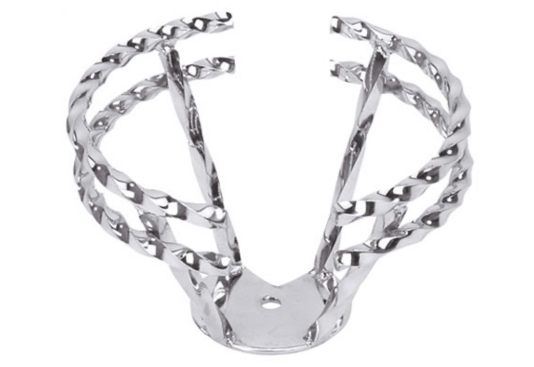 Half Double Twisted Straight Steering Wheel Chrome