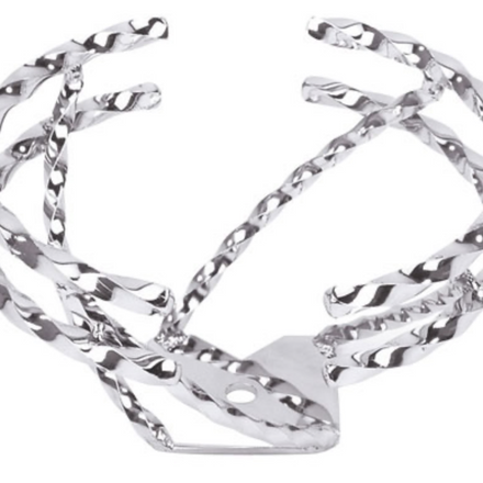 Half Double Twisted Swirl Steering Wheel Chrome