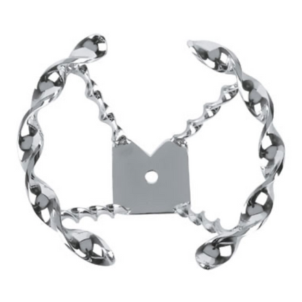 Half Flat Twisted Steering Wheel Chrome