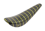 20" Banana Saddle Seat Vinyl Glitter Black with Gold Stripe