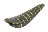 20" Banana Saddle Seat Vinyl Glitter Black with Gold Stripe