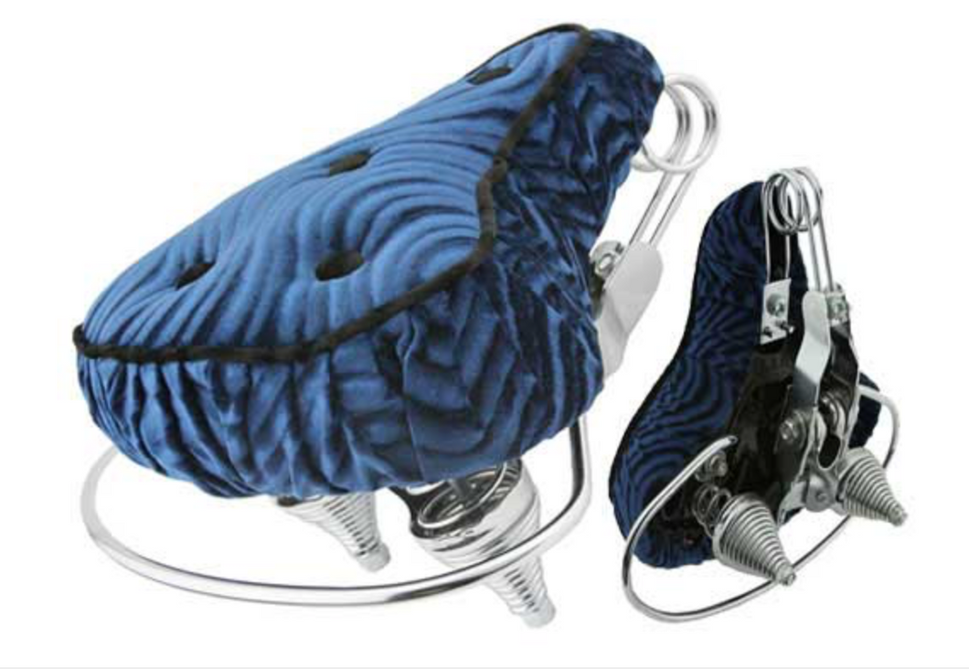 Beach Cruiser Saddle Seat Velour Blue