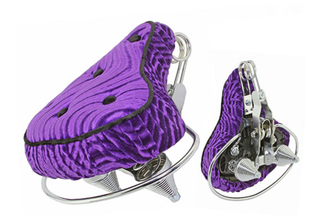 Beach Cruiser Saddle Seat Velour Purple