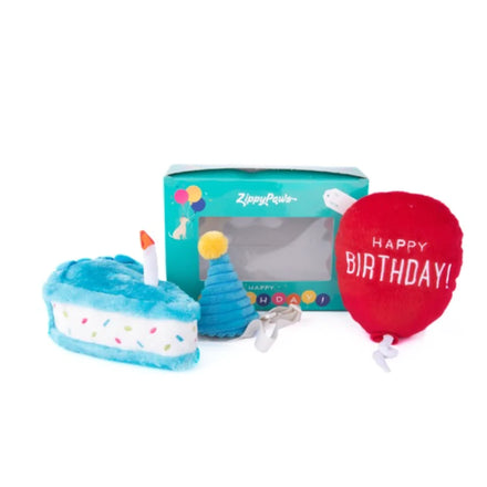 Zippy Paws - Pup Birthday Toy Box Blue
